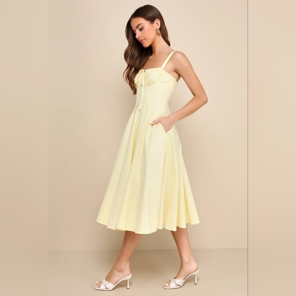 Lulu's Light Yellow Maxi Sundress
